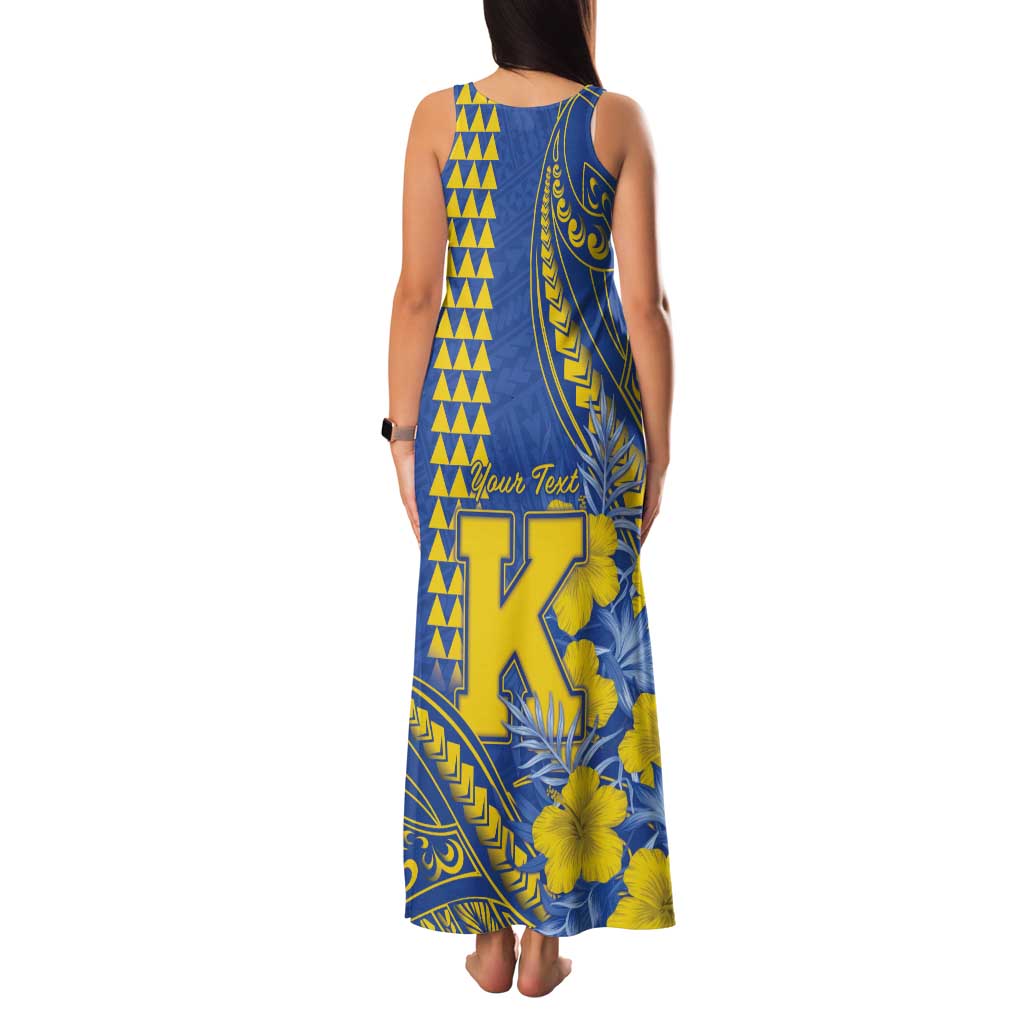 Personalised Hawaii Kaiser High School Family Matching Tank Maxi Dress and Hawaiian Shirt Tribal Tattoo With Hibiscus Flowers LT05 - Polynesian Pride