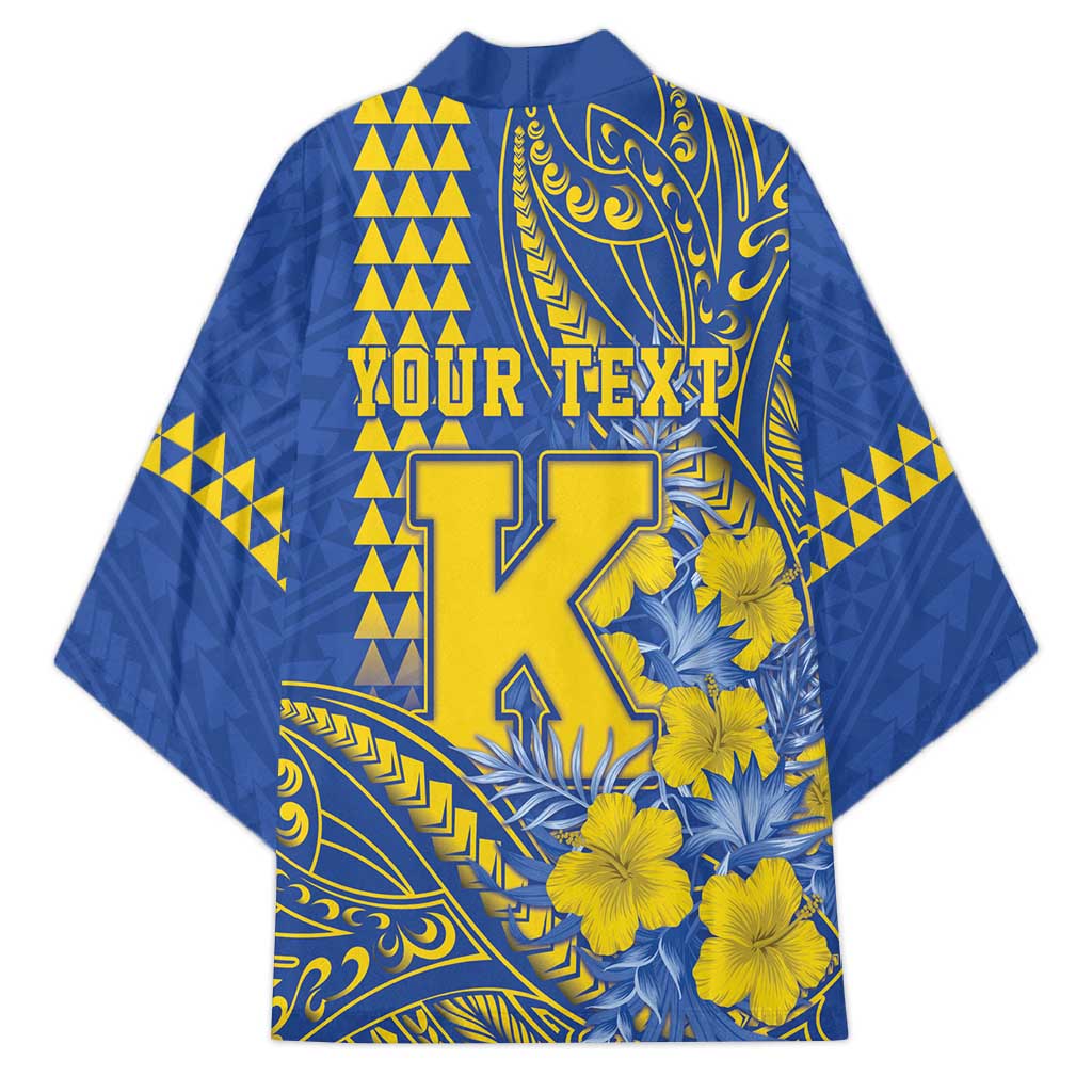 Personalised Hawaii Kaiser High School Kimono Tribal Tattoo With Hibiscus Flowers