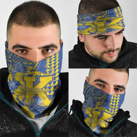 Hawaii Kaiser High School Neck Gaiter Tribal Tattoo With Hibiscus Flowers