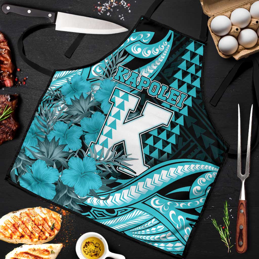 Hawaii Kapolei High School Apron Tribal Tattoo With Hibiscus Flowers