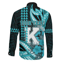 Personalised Hawaii Kapolei High School Family Matching Mermaid Dress and Hawaiian Shirt Tribal Tattoo With Hibiscus Flowers LT05 - Polynesian Pride