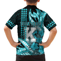 Personalised Hawaii Kapolei High School Family Matching Tank Maxi Dress and Hawaiian Shirt Tribal Tattoo With Hibiscus Flowers LT05 - Polynesian Pride