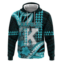 Personalised Hawaii Kapolei High School Hoodie Tribal Tattoo With Hibiscus Flowers