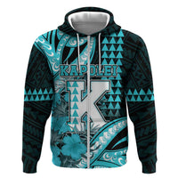 Personalised Hawaii Kapolei High School Hoodie Tribal Tattoo With Hibiscus Flowers