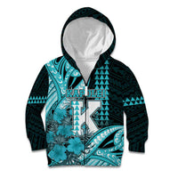 Personalised Hawaii Kapolei High School Kid Hoodie Tribal Tattoo With Hibiscus Flowers