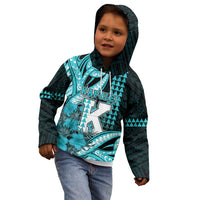 Personalised Hawaii Kapolei High School Kid Hoodie Tribal Tattoo With Hibiscus Flowers