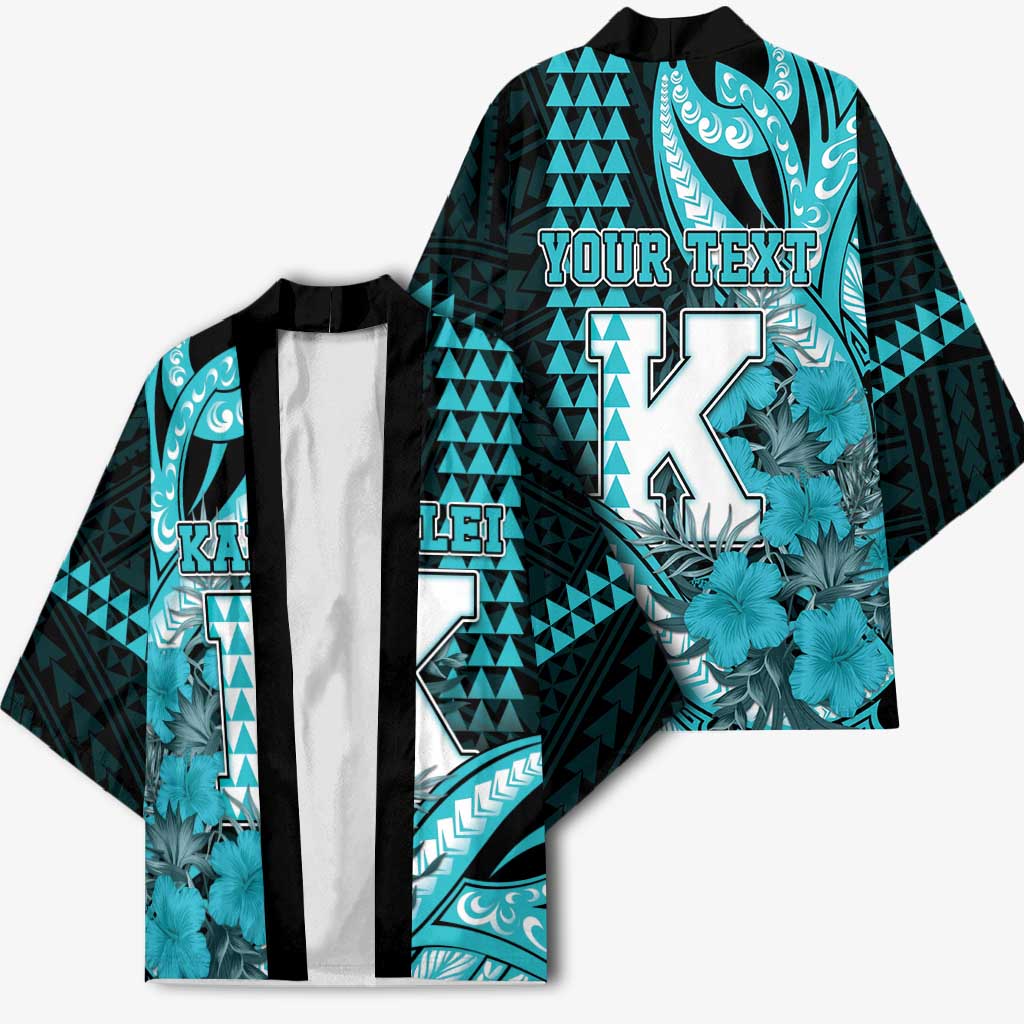 Personalised Hawaii Kapolei High School Kimono Tribal Tattoo With Hibiscus Flowers