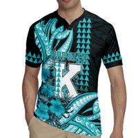 Personalised Hawaii Kapolei High School Rugby Jersey Tribal Tattoo With Hibiscus Flowers