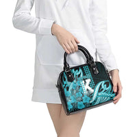 Hawaii Kapolei High School Shoulder Handbag Tribal Tattoo With Hibiscus Flowers