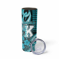 Personalised Hawaii Kapolei High School Skinny Tumbler Tribal Tattoo With Hibiscus Flowers LT05 - Polynesian Pride