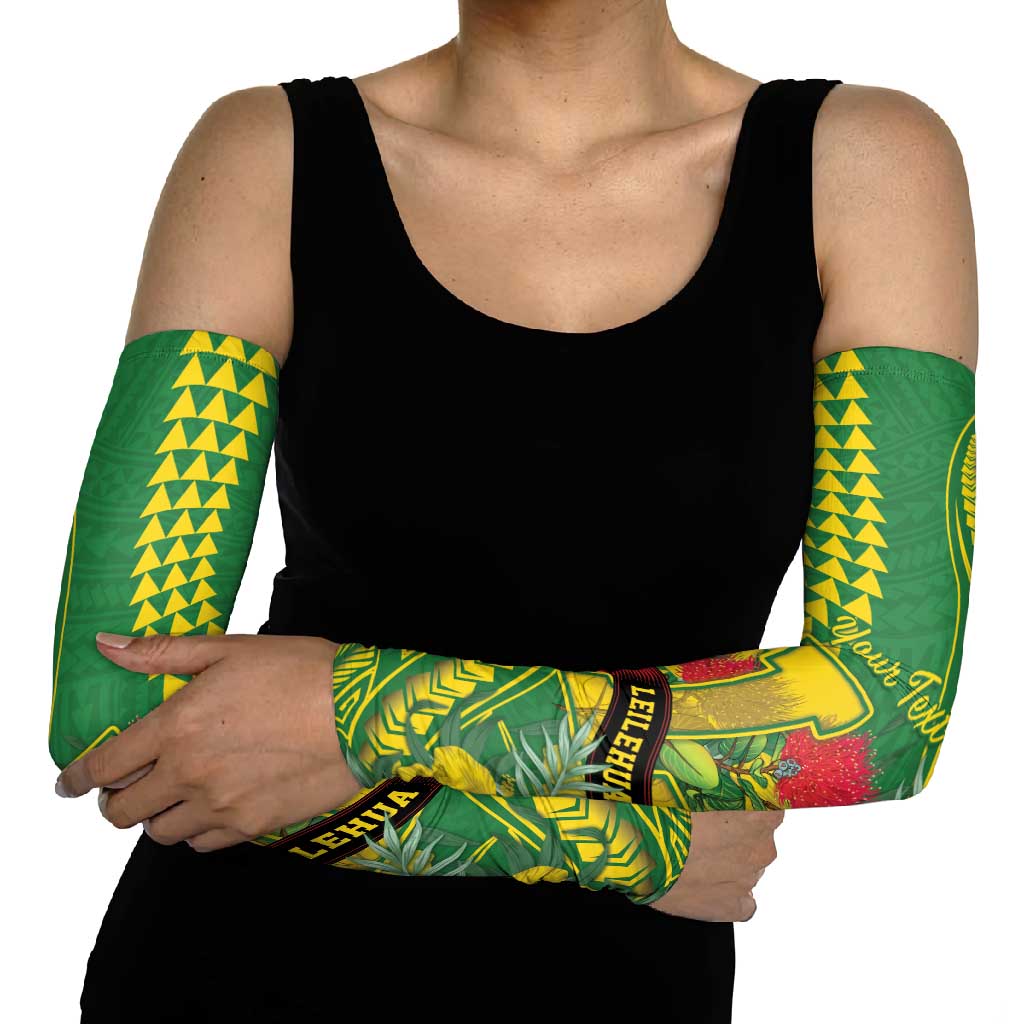 Personalised Hawaii Leilehua High School Arm Sleeves Tribal Tattoo With Hibiscus Flowers
