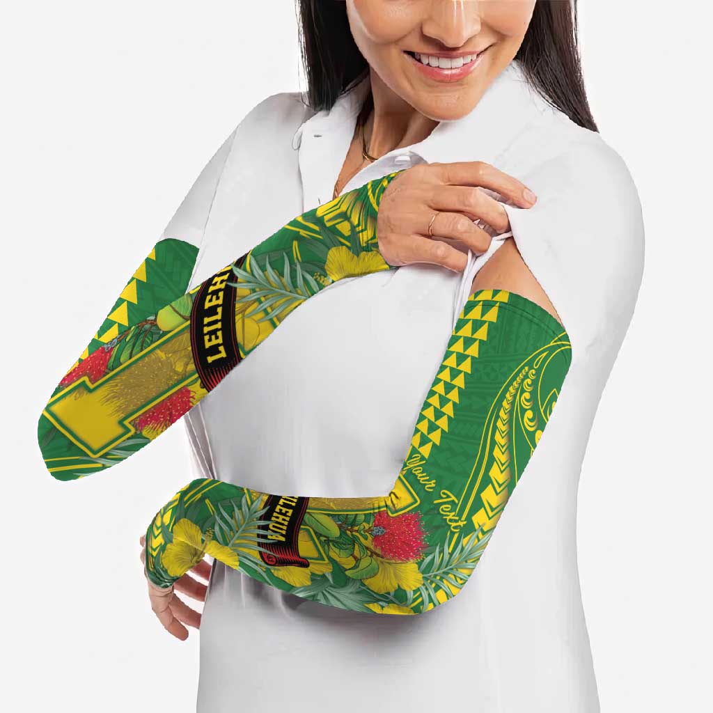 Personalised Hawaii Leilehua High School Arm Sleeves Tribal Tattoo With Hibiscus Flowers