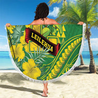 Hawaii Leilehua High School Beach Blanket Tribal Tattoo With Hibiscus Flowers