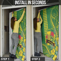 Personalised Hawaii Leilehua High School Door Cover Tribal Tattoo With Hibiscus Flowers