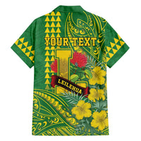 Personalised Hawaii Leilehua High School Family Matching Puletasi and Hawaiian Shirt Tribal Tattoo With Hibiscus Flowers LT05 - Polynesian Pride