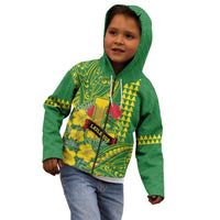 Personalised Hawaii Leilehua High School Kid Hoodie Tribal Tattoo With Hibiscus Flowers