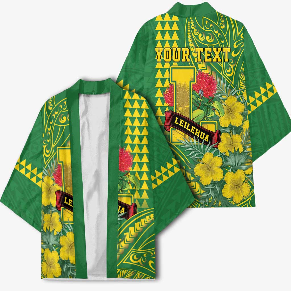 Personalised Hawaii Leilehua High School Kimono Tribal Tattoo With Hibiscus Flowers