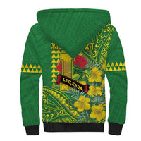 Personalised Hawaii Leilehua High School Sherpa Hoodie Tribal Tattoo With Hibiscus Flowers LT05 - Polynesian Pride