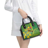 Hawaii Leilehua High School Shoulder Handbag Tribal Tattoo With Hibiscus Flowers