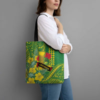 Hawaii Leilehua High School Tote Bag Tribal Tattoo With Hibiscus Flowers