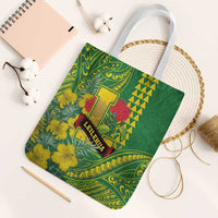 Hawaii Leilehua High School Tote Bag Tribal Tattoo With Hibiscus Flowers