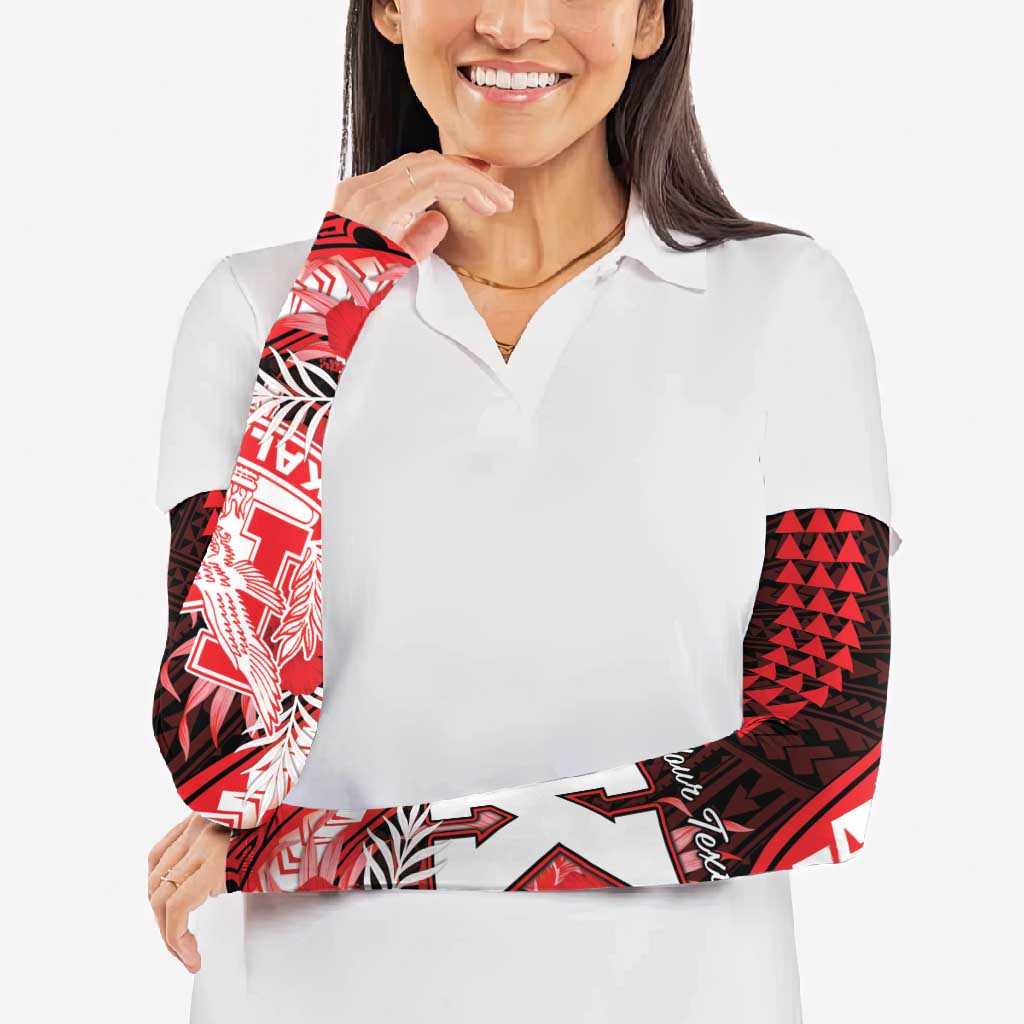 Personalised Hawaii Kalani High School Arm Sleeves Tribal Tattoo With Hibiscus Flowers