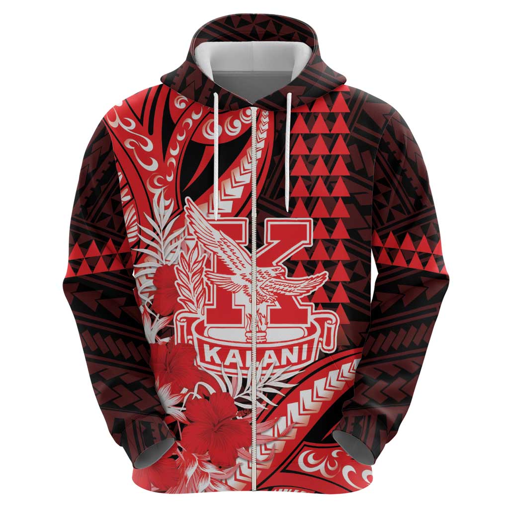 Personalised Hawaii Kalani High School Hoodie Tribal Tattoo With Hibiscus Flowers