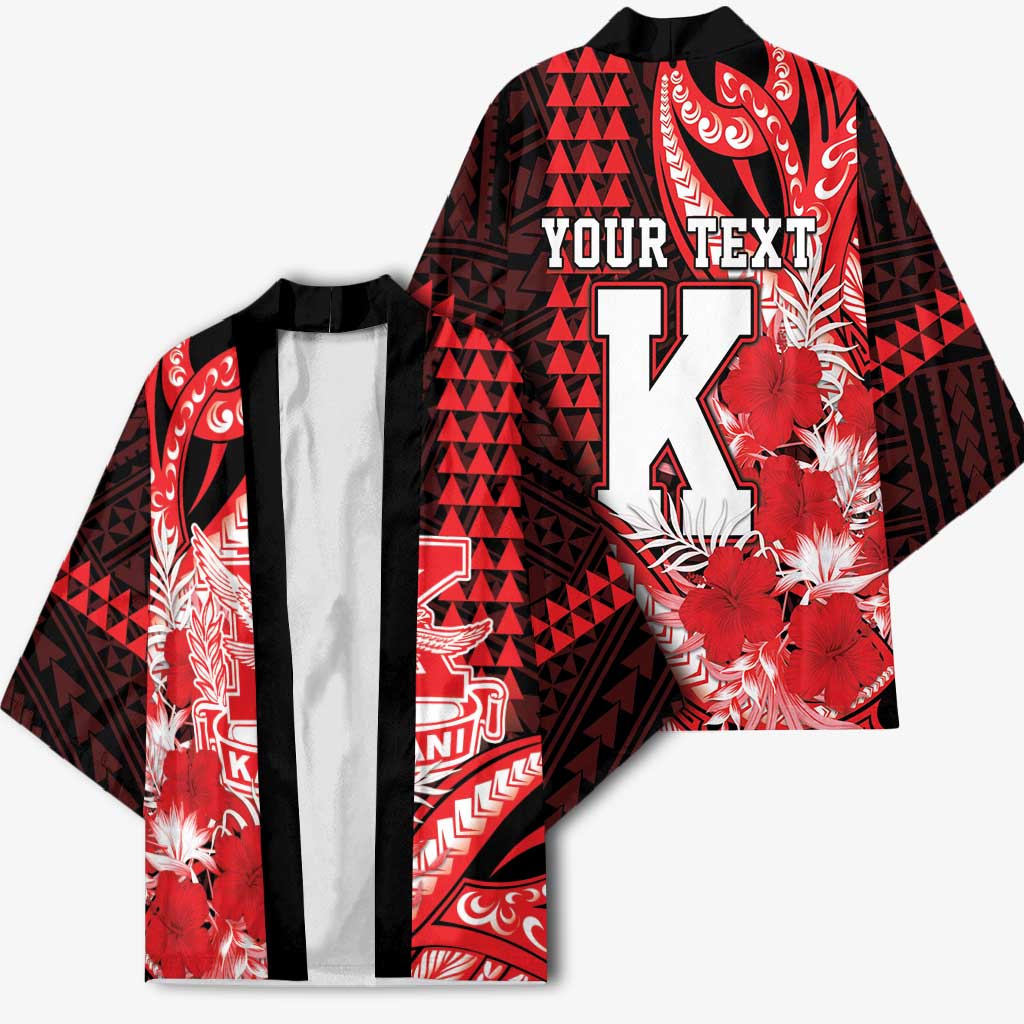 Personalised Hawaii Kalani High School Kimono Tribal Tattoo With Hibiscus Flowers