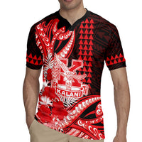 Personalised Hawaii Kalani High School Rugby Jersey Tribal Tattoo With Hibiscus Flowers