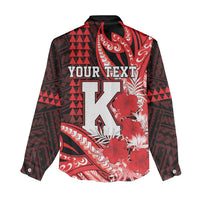 Personalised Hawaii Kalani High School Women Casual Shirt Tribal Tattoo With Hibiscus Flowers LT05 - Polynesian Pride