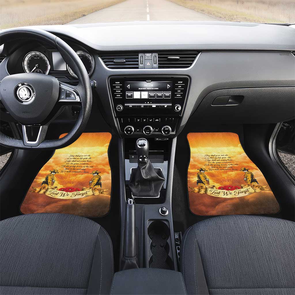 New Zealand And Australia ANZAC Day Car Mats Sinai Palestine Campaign Lest We Forget