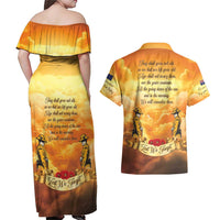 New Zealand And Australia ANZAC Day Couples Matching Off Shoulder Maxi Dress and Hawaiian Shirt Sinai Palestine Campaign Lest We Forget LT05 - Polynesian Pride