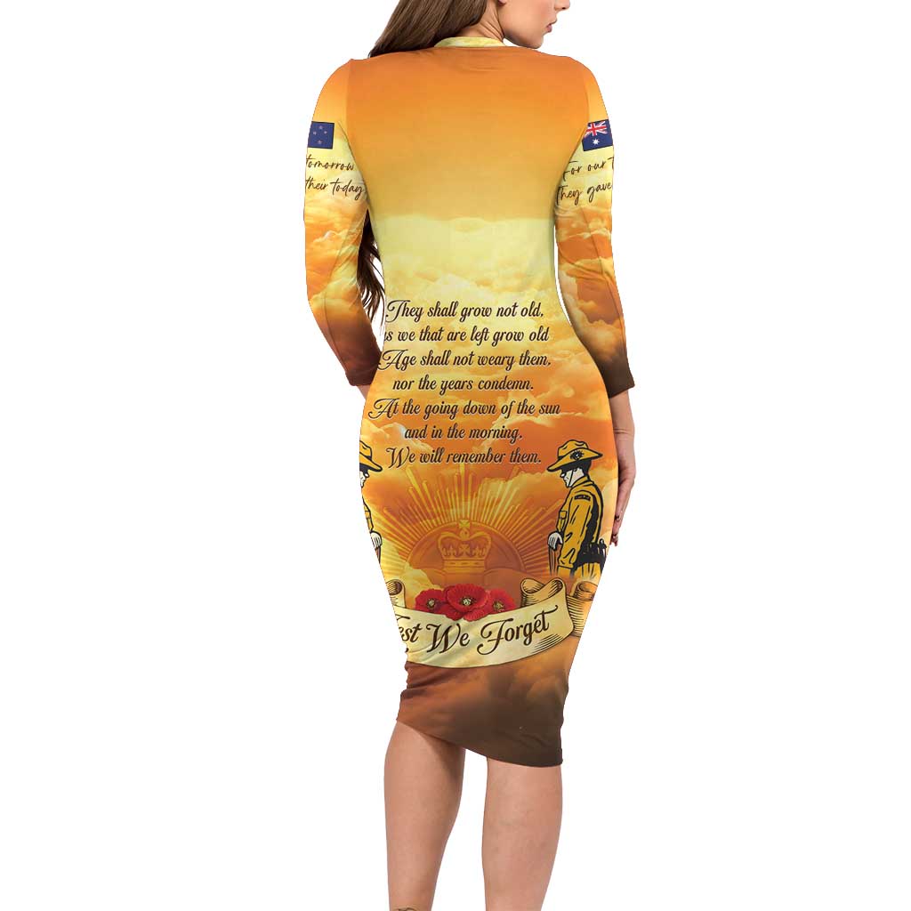 New Zealand And Australia ANZAC Day Family Matching Long Sleeve Bodycon Dress and Hawaiian Shirt Sinai Palestine Campaign Lest We Forget LT05 - Polynesian Pride