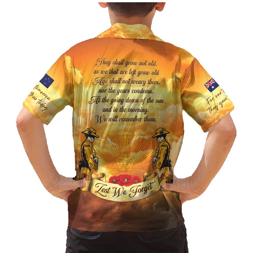 New Zealand And Australia ANZAC Day Family Matching Mermaid Dress and Hawaiian Shirt Sinai Palestine Campaign Lest We Forget LT05 - Polynesian Pride