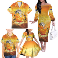 New Zealand And Australia ANZAC Day Family Matching Off The Shoulder Long Sleeve Dress and Hawaiian Shirt Sinai Palestine Campaign Lest We Forget LT05 - Polynesian Pride
