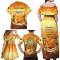 New Zealand And Australia ANZAC Day Family Matching Off Shoulder Maxi Dress and Hawaiian Shirt Sinai Palestine Campaign Lest We Forget LT05 - Polynesian Pride