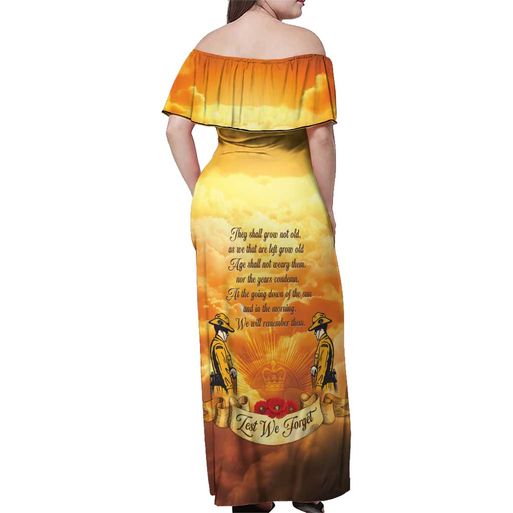 New Zealand And Australia ANZAC Day Family Matching Off Shoulder Maxi Dress and Hawaiian Shirt Sinai Palestine Campaign Lest We Forget LT05 - Polynesian Pride