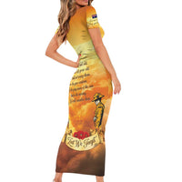 New Zealand And Australia ANZAC Day Family Matching Short Sleeve Bodycon Dress and Hawaiian Shirt Sinai Palestine Campaign Lest We Forget LT05 - Polynesian Pride