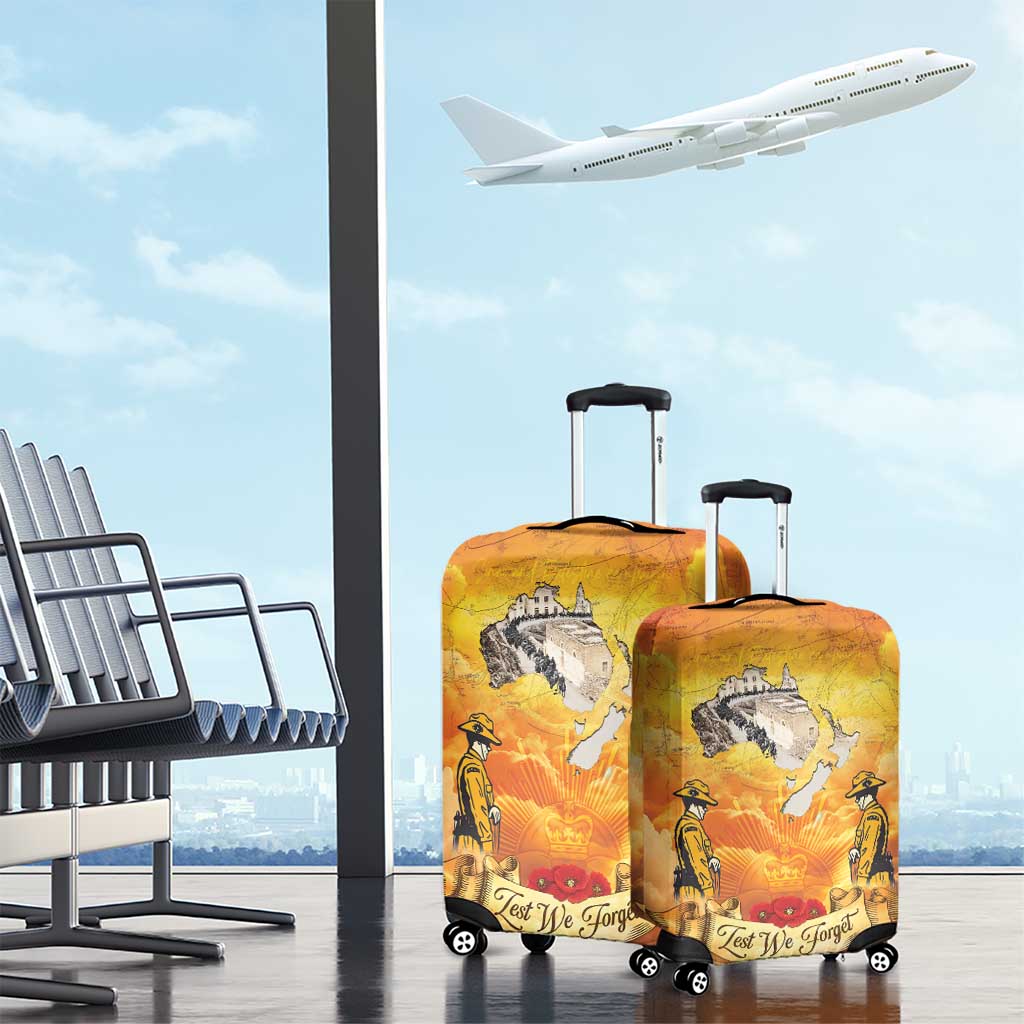 New Zealand And Australia ANZAC Day Luggage Cover Sinai Palestine Campaign Lest We Forget