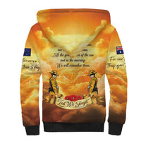 New Zealand And Australia ANZAC Day Sherpa Hoodie Sinai Palestine Campaign Lest We Forget LT05 - Polynesian Pride