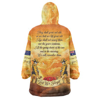 New Zealand And Australia ANZAC Day Wearable Blanket Hoodie Sinai Palestine Campaign Lest We Forget LT05 - Polynesian Pride