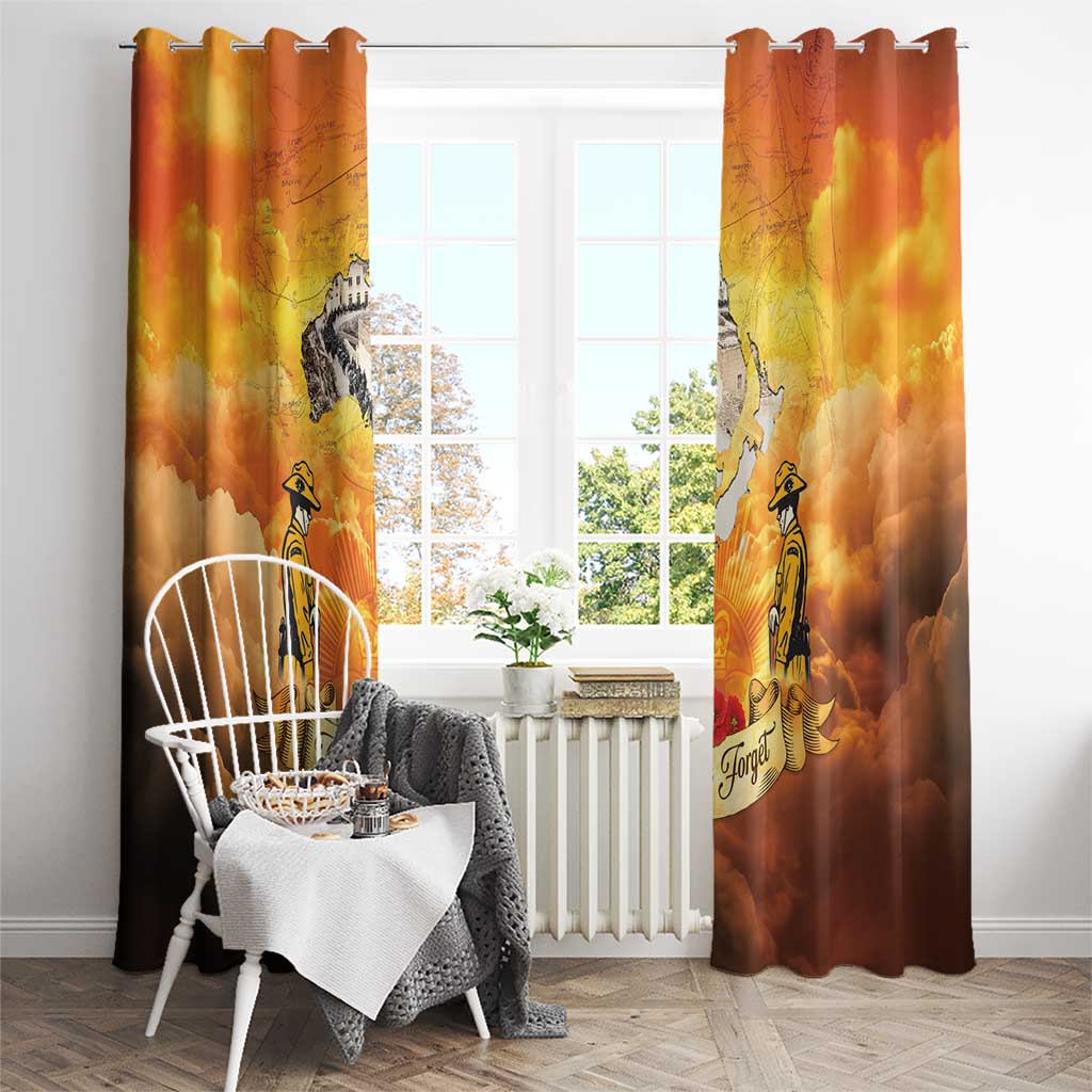 New Zealand And Australia ANZAC Day Window Curtain Sinai Palestine Campaign Lest We Forget