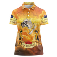New Zealand And Australia ANZAC Day Women Polo Shirt Sinai Palestine Campaign Lest We Forget LT05 Female Orange - Polynesian Pride