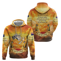 New Zealand And Australia ANZAC Day Zip Hoodie Sinai Palestine Campaign Lest We Forget