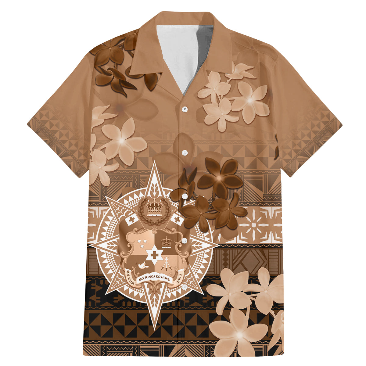 Tonga Emancipation Day Family Matching Mermaid Dress and Hawaiian Shirt Tongan Kupesi Ngatu Pattern Vintage Style