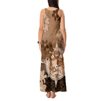 Tonga Emancipation Day Tank Maxi Dress Tongan Kupesi Ngatu Pattern Vintage Style