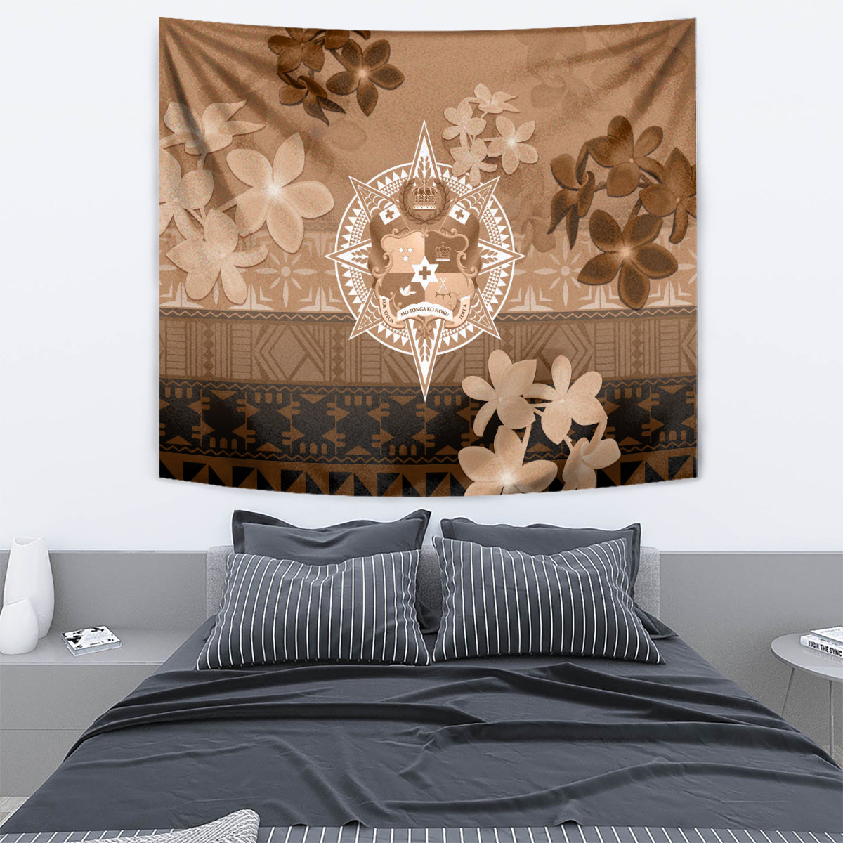 Tonga Emancipation Day Tapestry Tongan Kupesi Ngatu Pattern Vintage Style