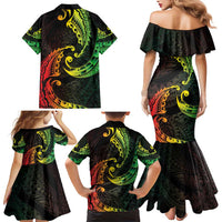 AAPI Heritage Month Family Matching Mermaid Dress and Hawaiian Shirt Kanaka Maoli Polynesian Tribal Wave LT05 - Polynesian Pride