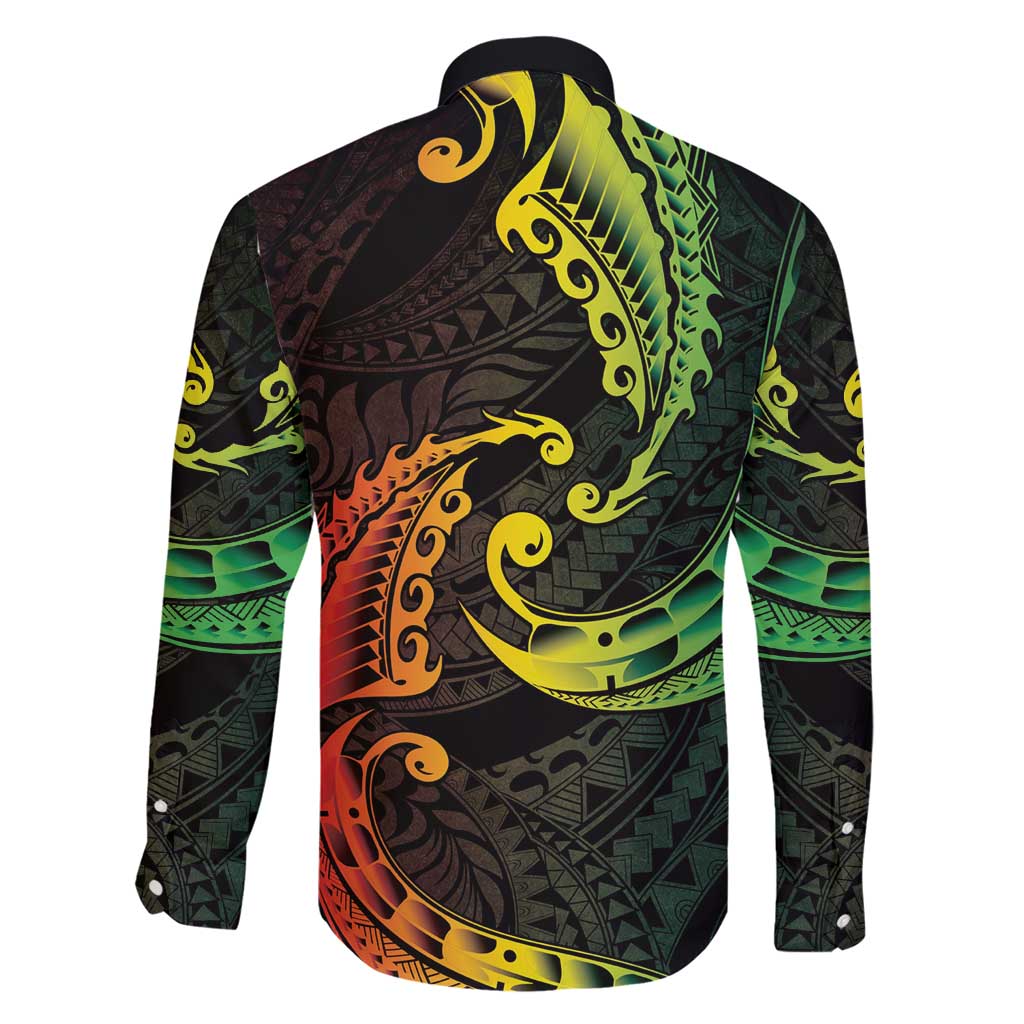 AAPI Heritage Month Family Matching Short Sleeve Bodycon Dress and Hawaiian Shirt Kanaka Maoli Polynesian Tribal Wave LT05 - Polynesian Pride
