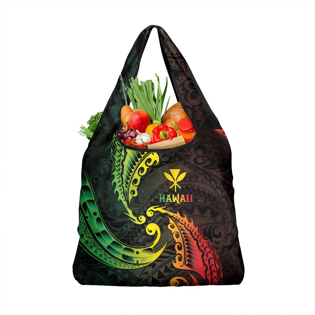 AAPI Heritage Month Grocery Bag Kanaka Maoli Polynesian Tribal Wave